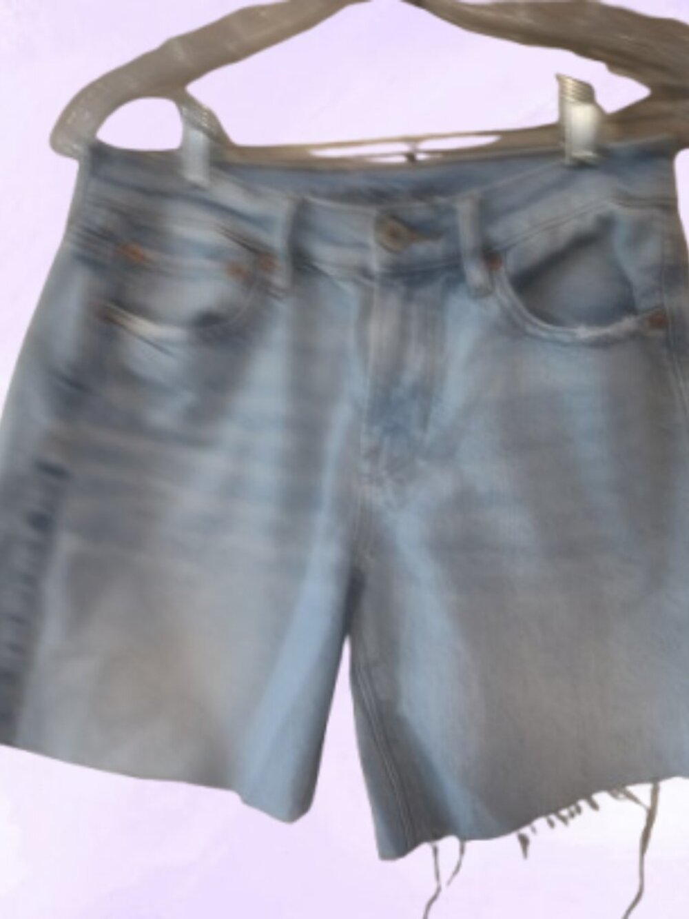 American Eagle Outfitters 90s straight cut off denim shorts in blue size 4